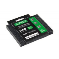 Губка шлифовальная двухсторонняя Р40 125х100х12мм APRO