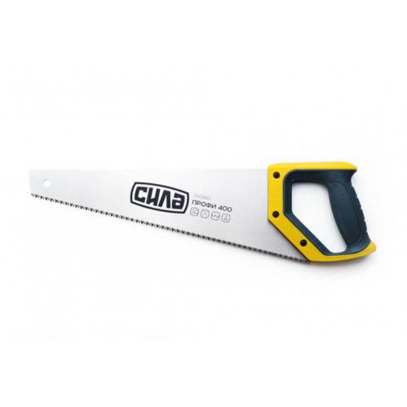 Ножівка по дереву 400мм з пластиковою 2-х компонентною рукояткою СИЛА