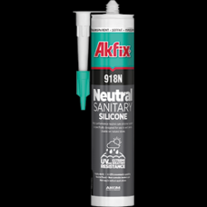 Силікон нейтральный санітарний Akfix 918N білий 280мл