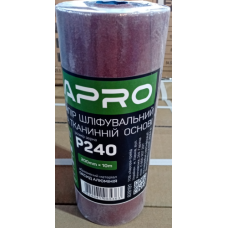 Папір шліфувальний P240 рулон 200мм*10м (тканинна основа) APRO