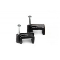 Кабельна клiпса плоска 10х7мм чорна (пач 100шт) APRO