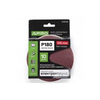 Круг шлифовальный без отверстий (на липучке) Ø125мм P180 (10шт) APRO