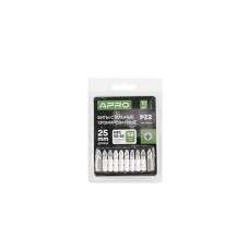 Бита РZ2*25мм хром (10шт/уп) APRO