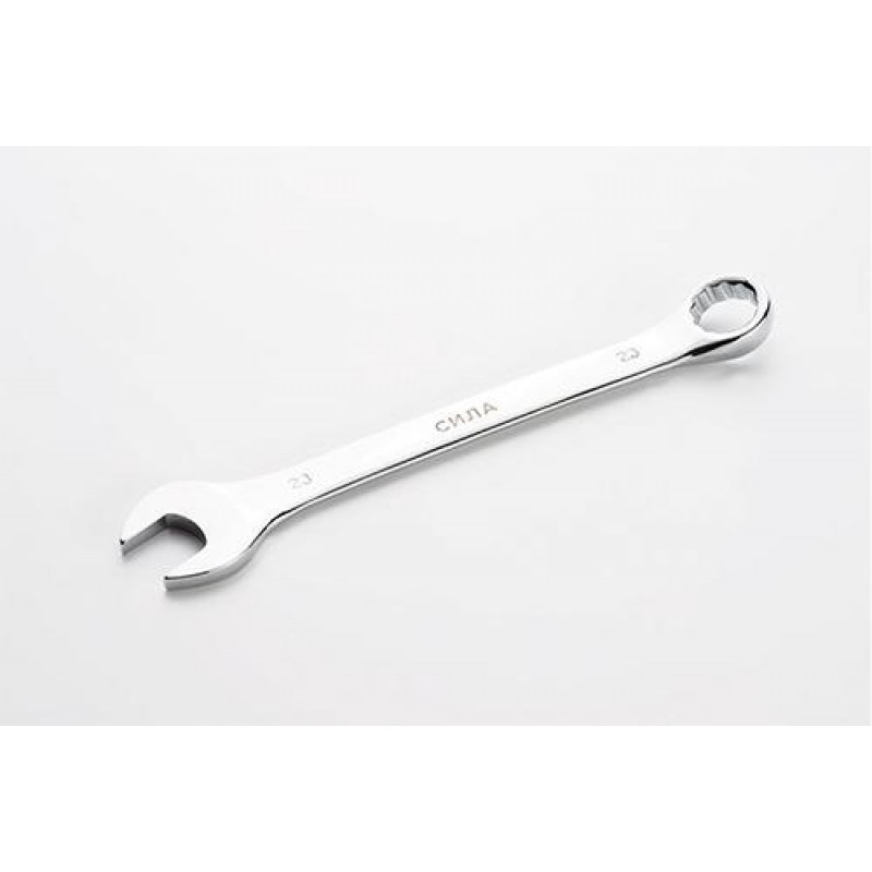 Ключ рожково-накидной CrV 23мм СИЛА
