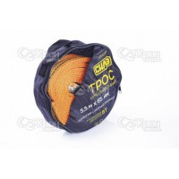 Трос буксировочный 5,5м*65мм 8т (усиленный двойной пряжкой) (крюк) (в блистере) СИЛА