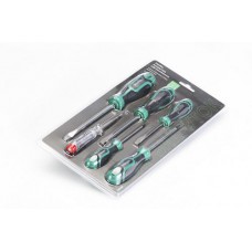 Набор отверток обрезиненных SL3x75, SL5x100, SL6x125, PH0x75, PH1x100 (6шт) Стандарт СИЛА