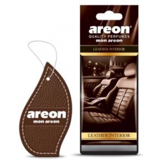 Ароматизатор Mon картонна підвіска Шкіряний інтер'єр (Leather Interior) Areon