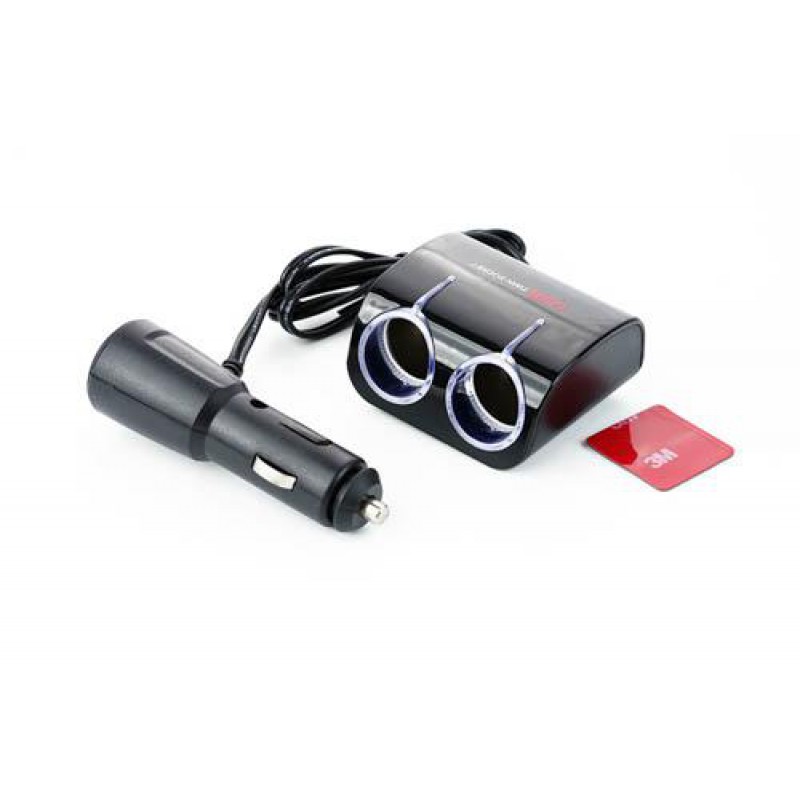 Розгалужувач прикурювача 2 виходи + 1 USB (12V - 5V 1A) 12 Atelie