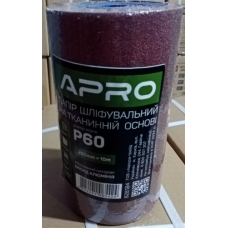 Папір шліфувальний P60 рулон 200мм*10м (тканинна основа) APRO