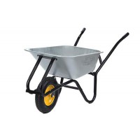 Тачка садово-будівельна одноколісна 100л, 200кг, колесо пневмо 4х8'' СИЛА