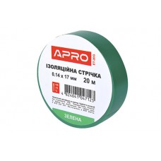 Ізоляцiйна стрiчка зелена 0.14х17мм 20м (пачка, кратно 10шт) APRO