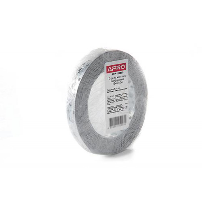 Лента монтажная перфорированная 12х0.55мм 5м APRO