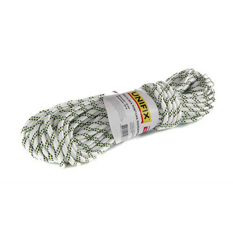 Мотузка плетена поліамідна (капронова) ФАЛ 8мм 25м UNIFIX