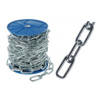 Цепь длиннозвенная оцинкованная 6мм DIN 5685C (бухта кратно 18м) APRO