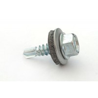 Саморез кровельный 4,8*19 DIN 7504K цинк белый по металлу (ящ. 2400шт) APRO