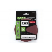 Круг шлифовальный без отверстий (на липучке) Ø125мм P600 (10шт) APRO
