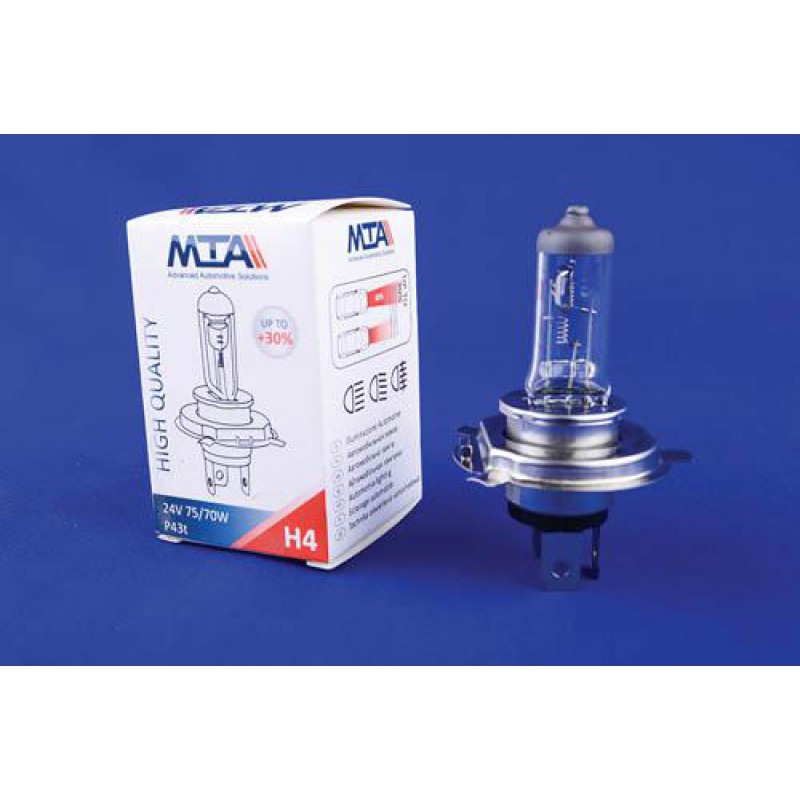 Лампа автомобільна H4 24V 75/70W P43T (ближня/дальня) MTA