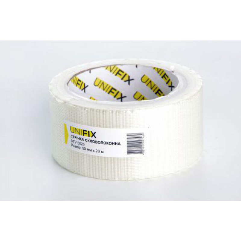 Лента клейкая стекловолоконная 50мм*20м UNIFIX