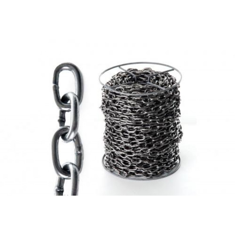 Цепь короткозвенная без покрытия 6мм DIN 5685А б(бухта кратно 30м) APRO