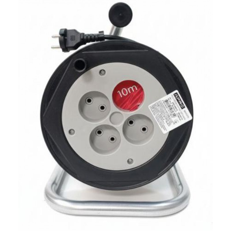 Подовжувач на котушці 2х1,0кв.мм 10м APRO