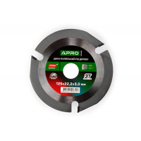 Диск пильный по дереву с твердосплавными напайками 125х22.2мм 3Т APRO