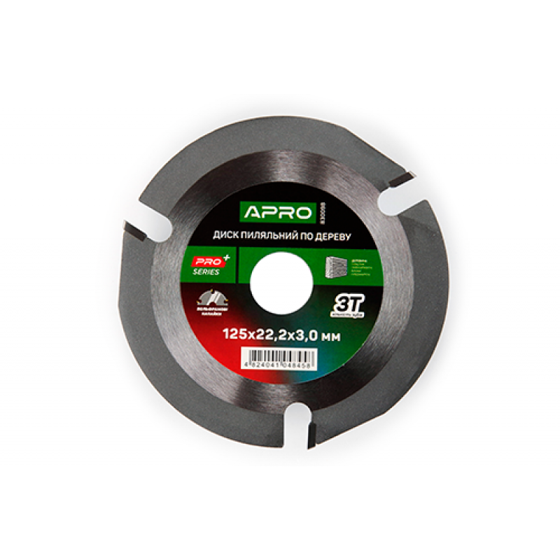 Диск пильний по дереву з твердосплавними напайками 125х22.2мм 3Т APRO