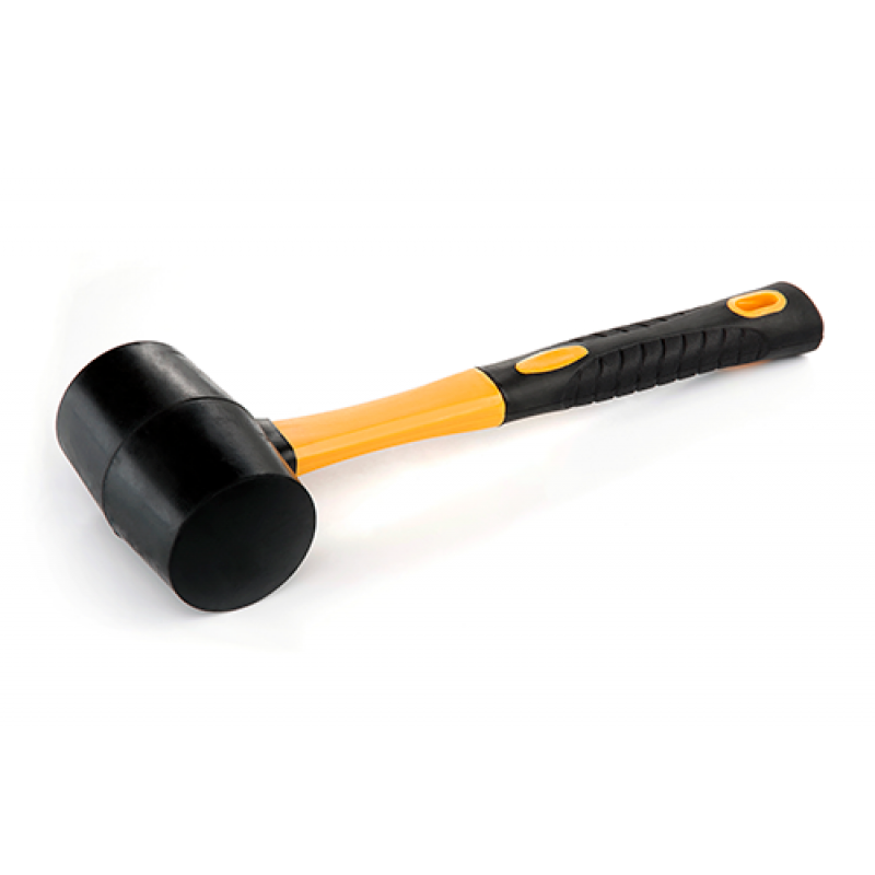 Киянка резиновая с фибергласовой рукояткой 900гр СИЛА