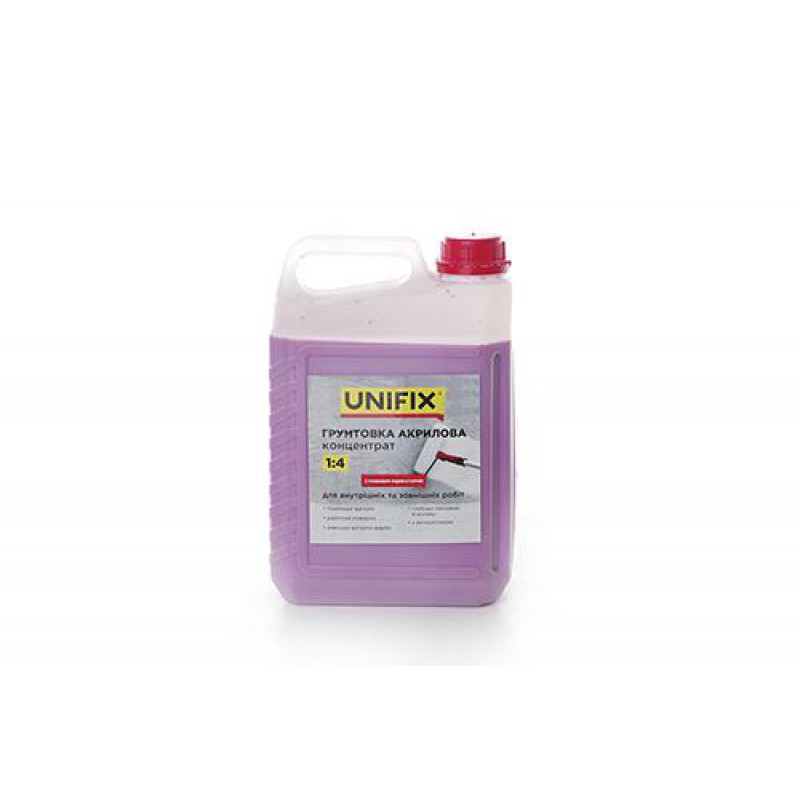Грунтовка акриловая концентрат 1:4 глубокого проникновения 5кг (с индикатором) UNIFIX