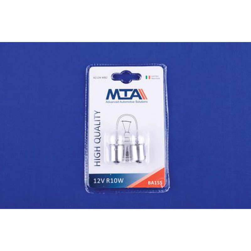 Лампа автомобільна 12V 10W Ba15s R10W (габарити, освітлення номерного знаку) (2шт) MTA