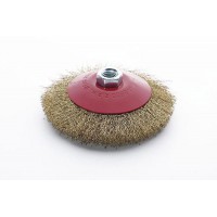 Щётка конус латуневая проволока 125мм (УШМ) APRO