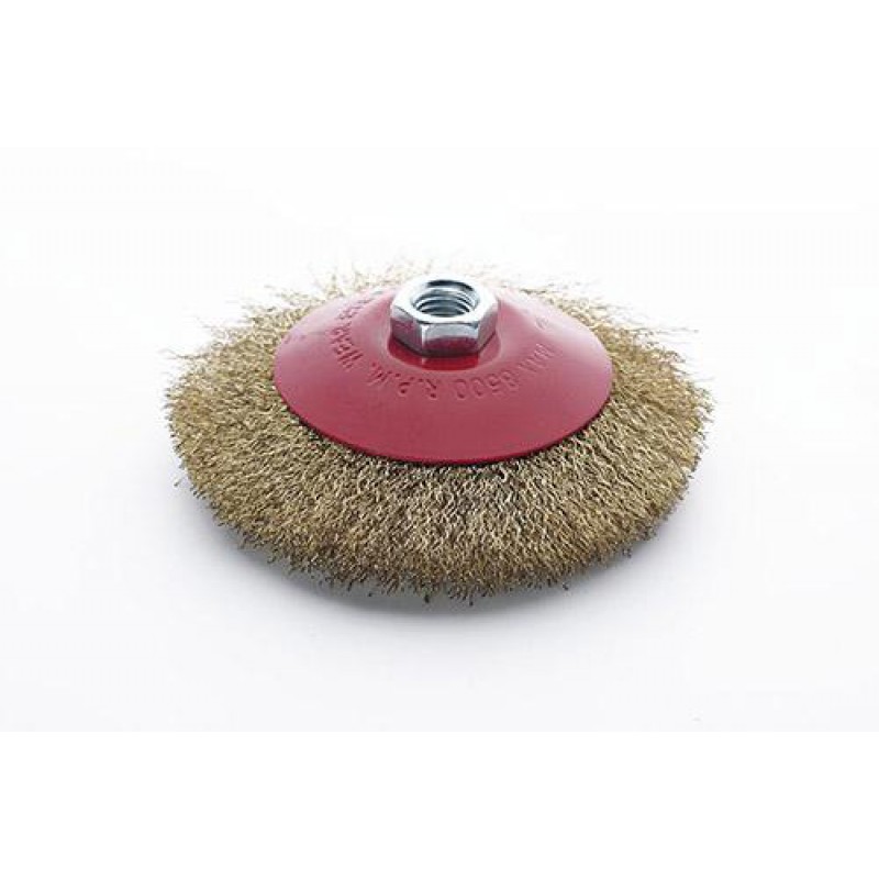 Щётка конус латуневая проволока 125мм (УШМ) APRO