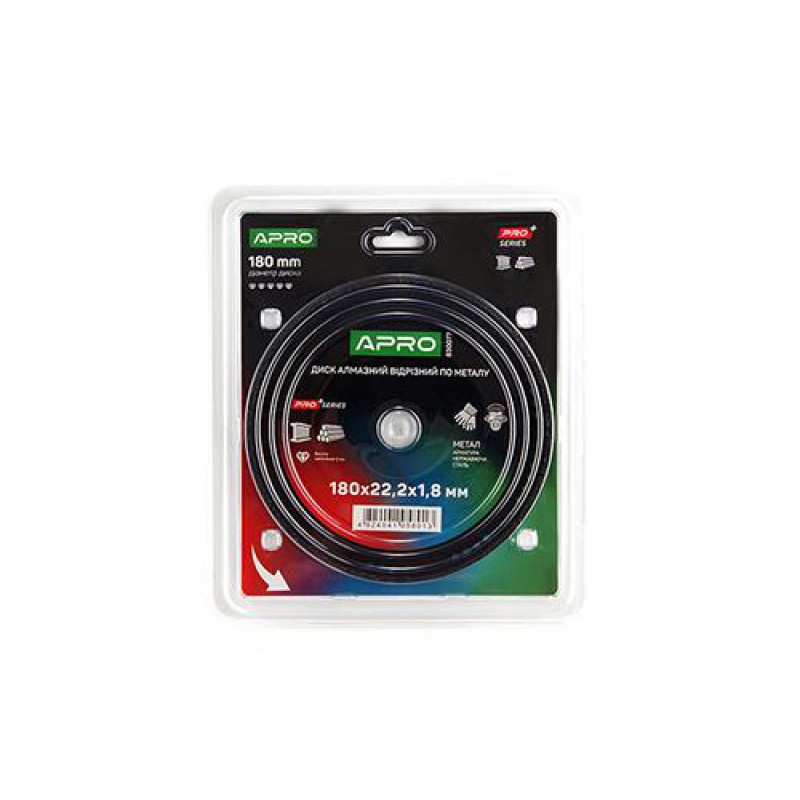 Диск алмазный по металлу 180х1.8х22.2мм APRO PRO