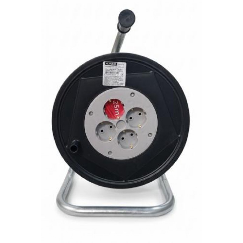 Подовжувач на котушці з заземленням 3х1,0кв.мм 25м APRO