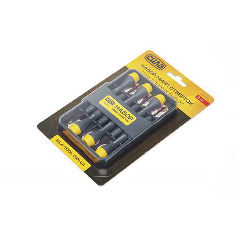 Набор мини отверток для точных работ CrV в кейсе 6шт СИЛА