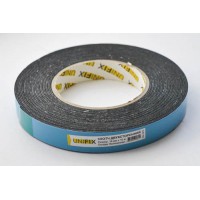 Лента клейкая двухсторонняя на вспененной основе 19мм*10м чёрная UNIFIX