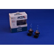 Лампа автомобільна HB3 12V 65W P20D NIGHT VISION +80% (2шт) (ближня/дальня, протитуманна) MTA