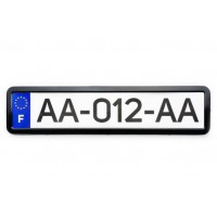 Рамка номерного знаку металева (чорний матовий) 12 Atelie