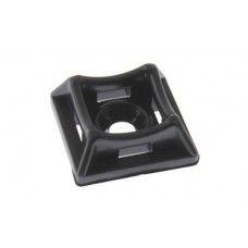 Площадка универсальная 20х20 с отверстием для стяжки шириной до 5мм черная (пач 50шт) APRO