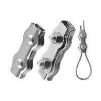 Затискач подвійний Duplex 4мм оц. (пачка, кратно 50шт) APRO