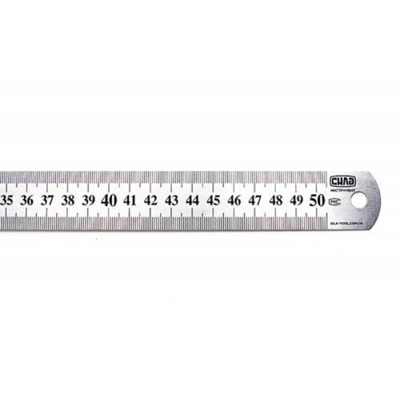 Лінійка з нержавіючої сталі 500мм х 0,6мм Стандарт СИЛА