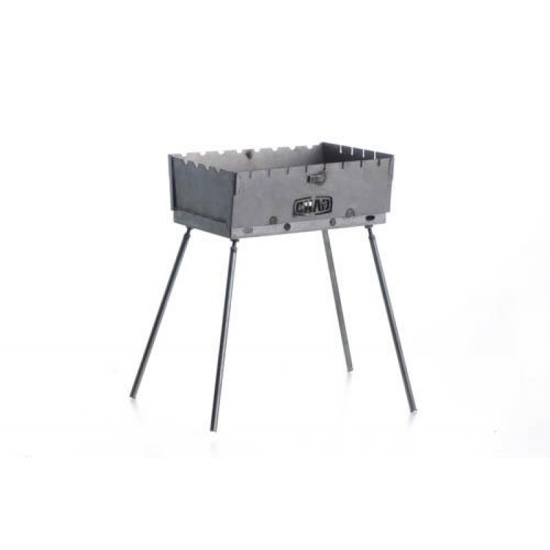 Мангал раскладной (кейс) холоднокатанный толщина 1,5мм на 8 шампуров СИЛА