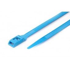 Стяжка кабельная с низким профилем замка 8x400 голубой (100шт) APRO