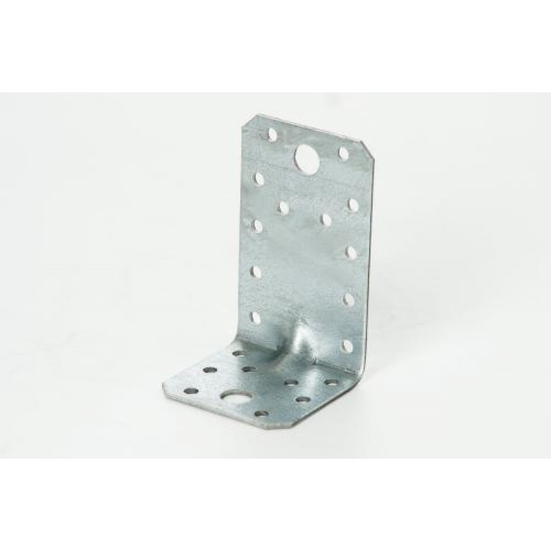 Угольник универсальный с усиленным ребром 90х50х55х2.0мм оц. (пачка, кратно 10шт) APRO