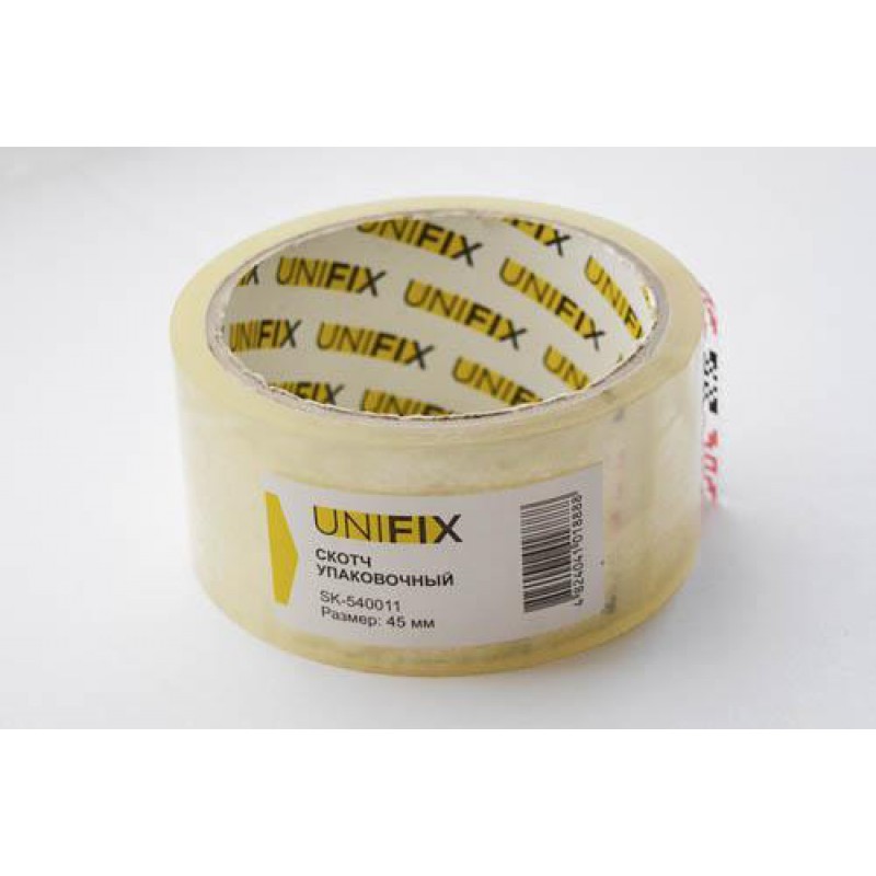 Стрічка клейка пакувальна 38мкм 45мм 100 SK-5400114 UNIFIX