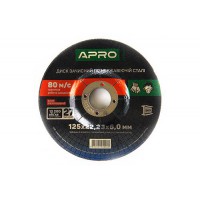 Диск зачистной по нержавеющей стали (INOX) 125х6.0х22.2мм (5шт. в пач.) APRO
