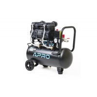 Компресор двоциліндровий безмасляний OFE-24 1,5 кВт 240л/хв 8бар 24л (кран + штуцер) APRO
