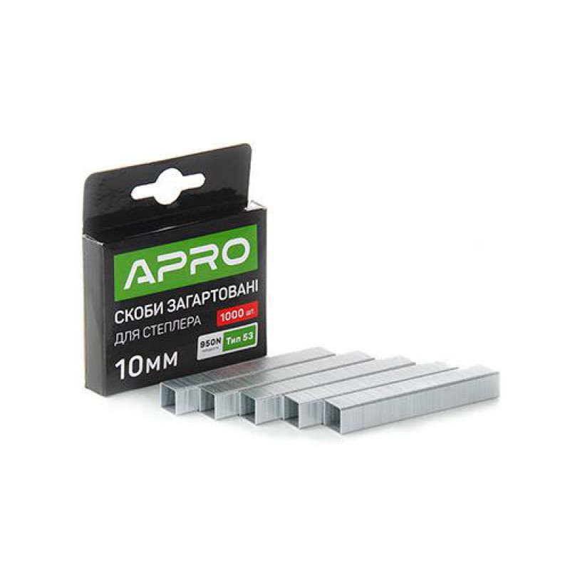 Скобы закаленные 10х11.3х0.7мм 1000шт APRO