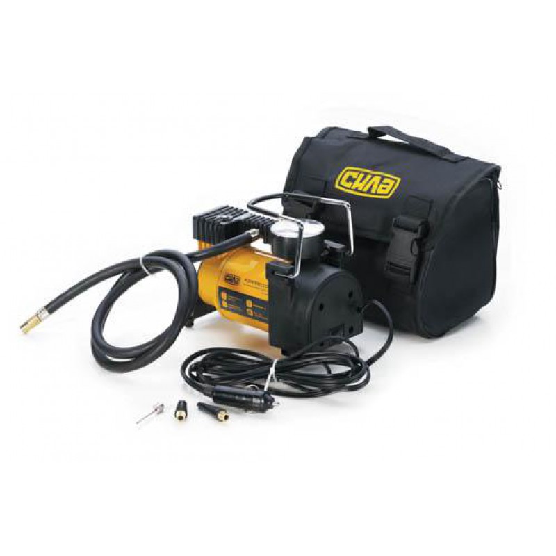 Компрессор автомобильный однопоршневой (35л/мин; 7Атм; 15А) СИЛА