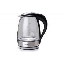 Електрочайник EK-04GB 1.7л, 1850-2200Вт, корпус скло, чорний Metec