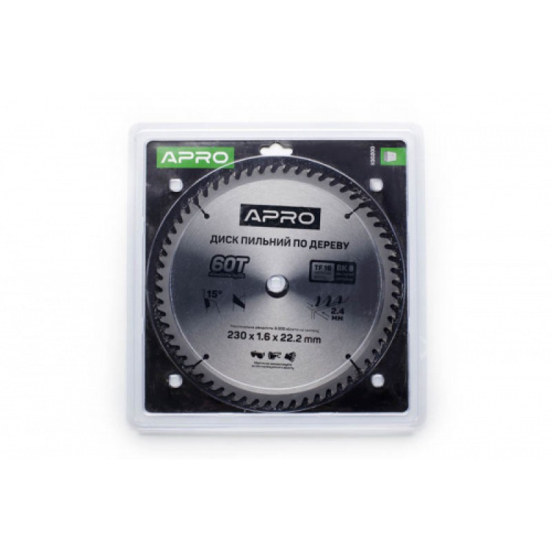Диск пильный по дереву 230х22,2х60T APRO